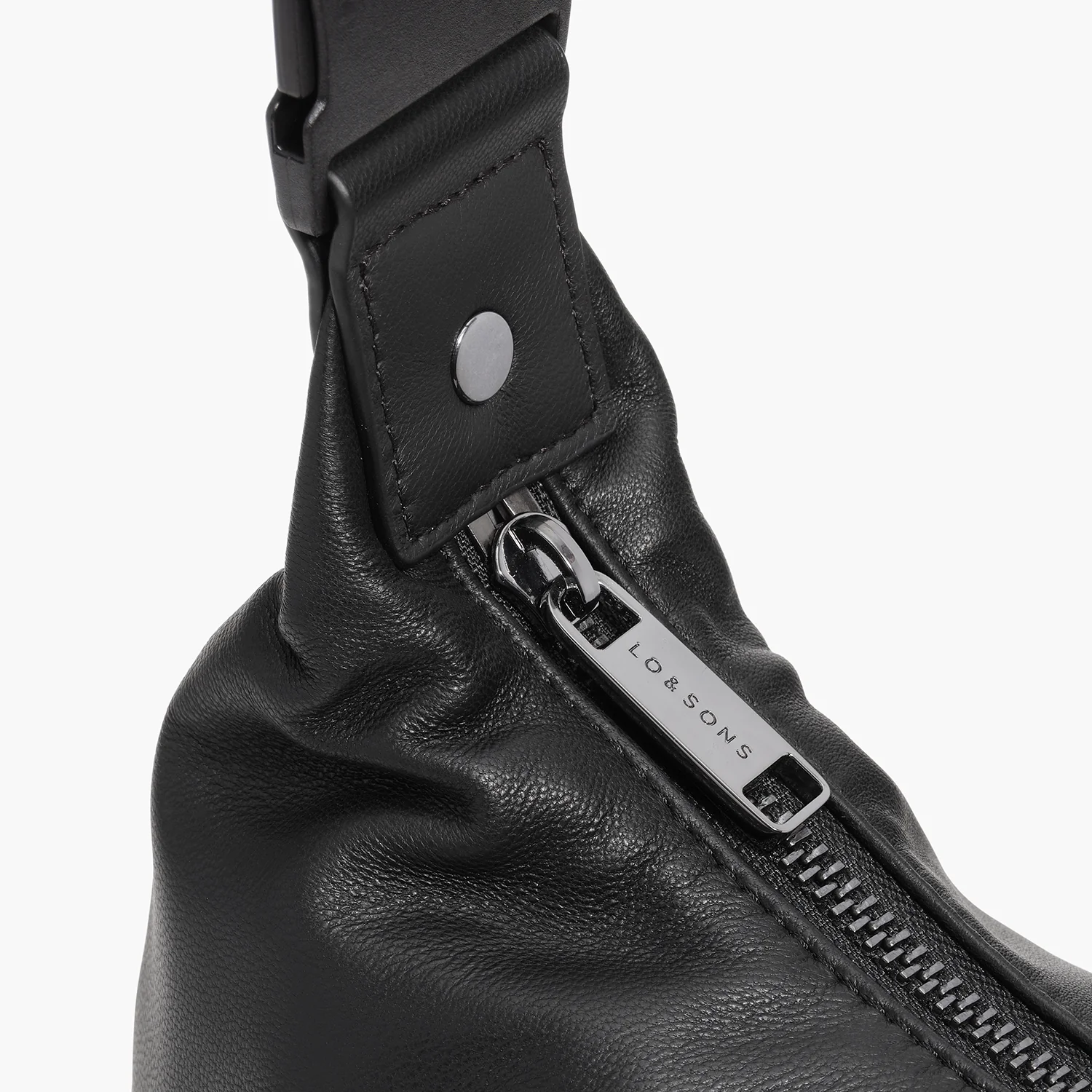 Aoyama 2 - Sheepskin Leather - Black  / Gunmetal / Grey - Image 5