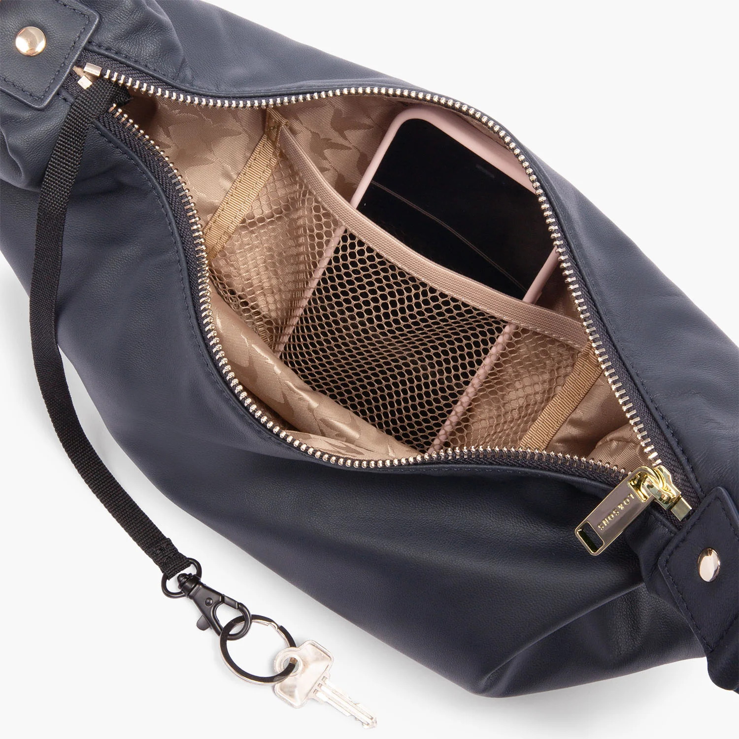 Aoyama - Sheepskin Leather - Navy / Gold / Camel - Image 5