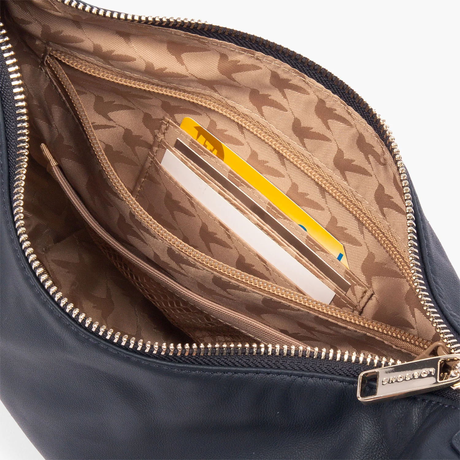 Aoyama - Sheepskin Leather - Navy / Gold / Camel - Image 7