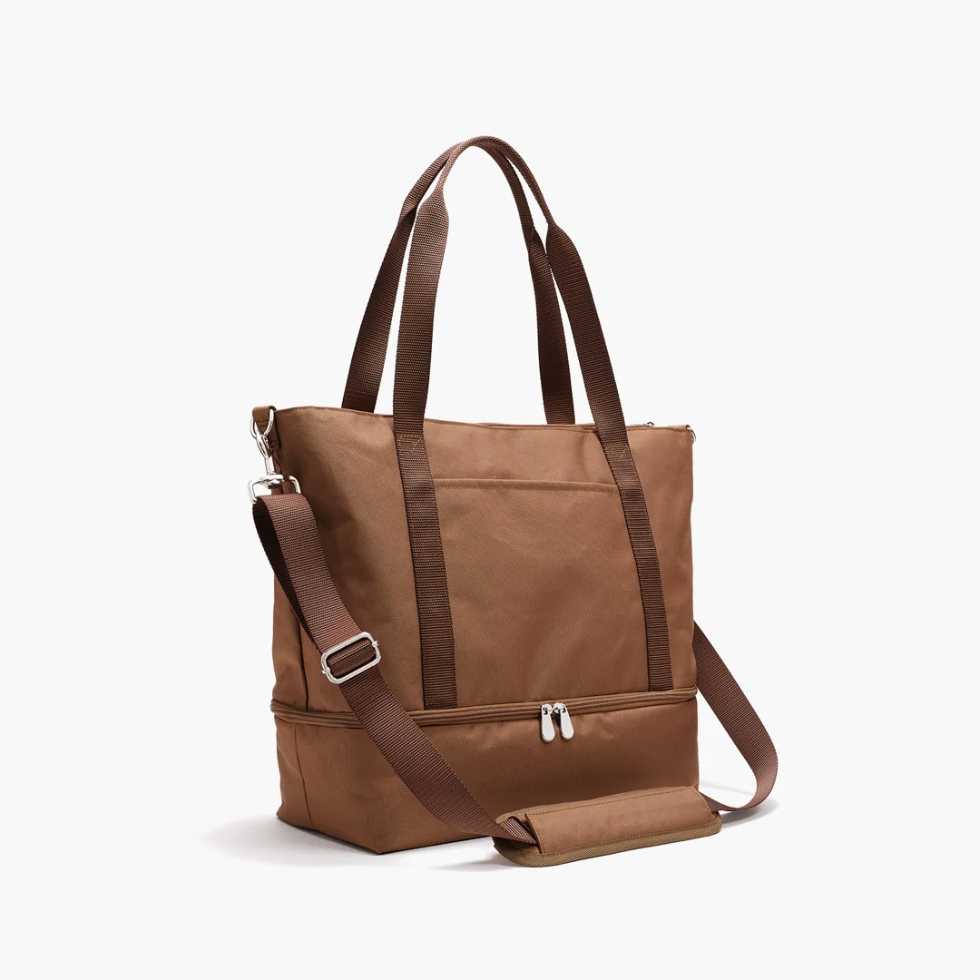 Catalina Deluxe Tote - 600D Recycled Poly - Golden Brown - Image 3