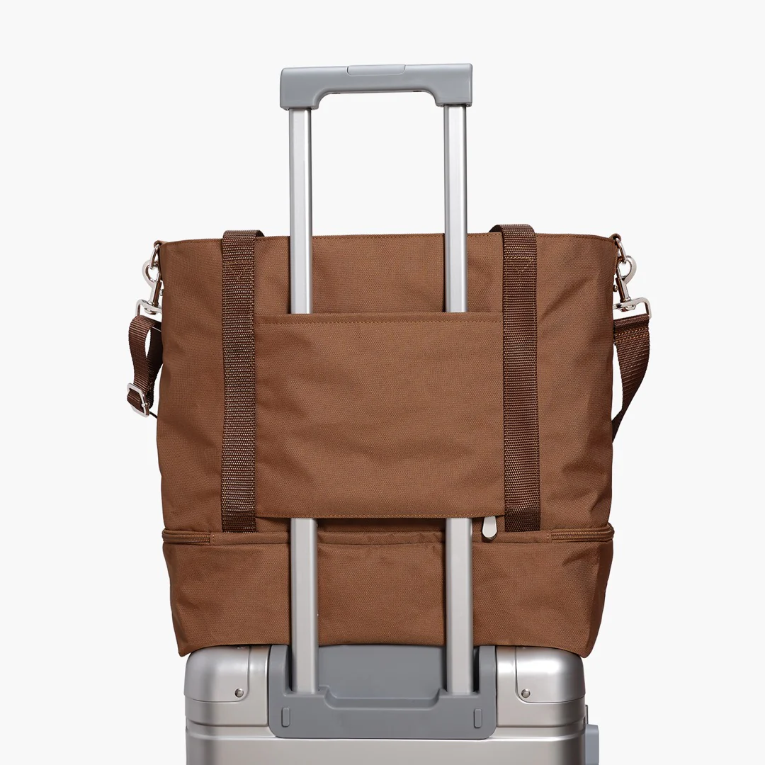 Catalina Deluxe Tote - 600D Recycled Poly - Golden Brown - Image 4
