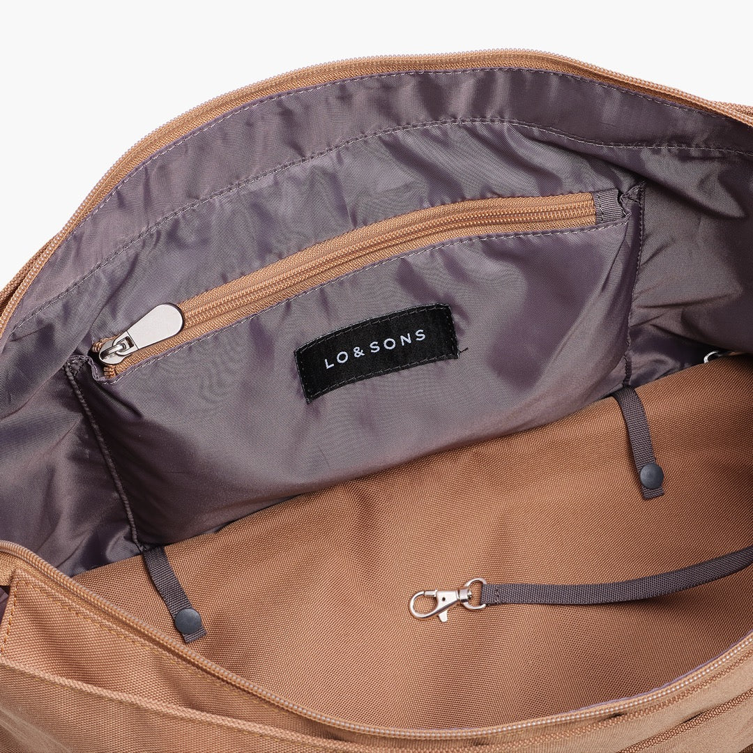 Catalina Deluxe Tote - 600D Recycled Poly - Golden Brown - Image 6