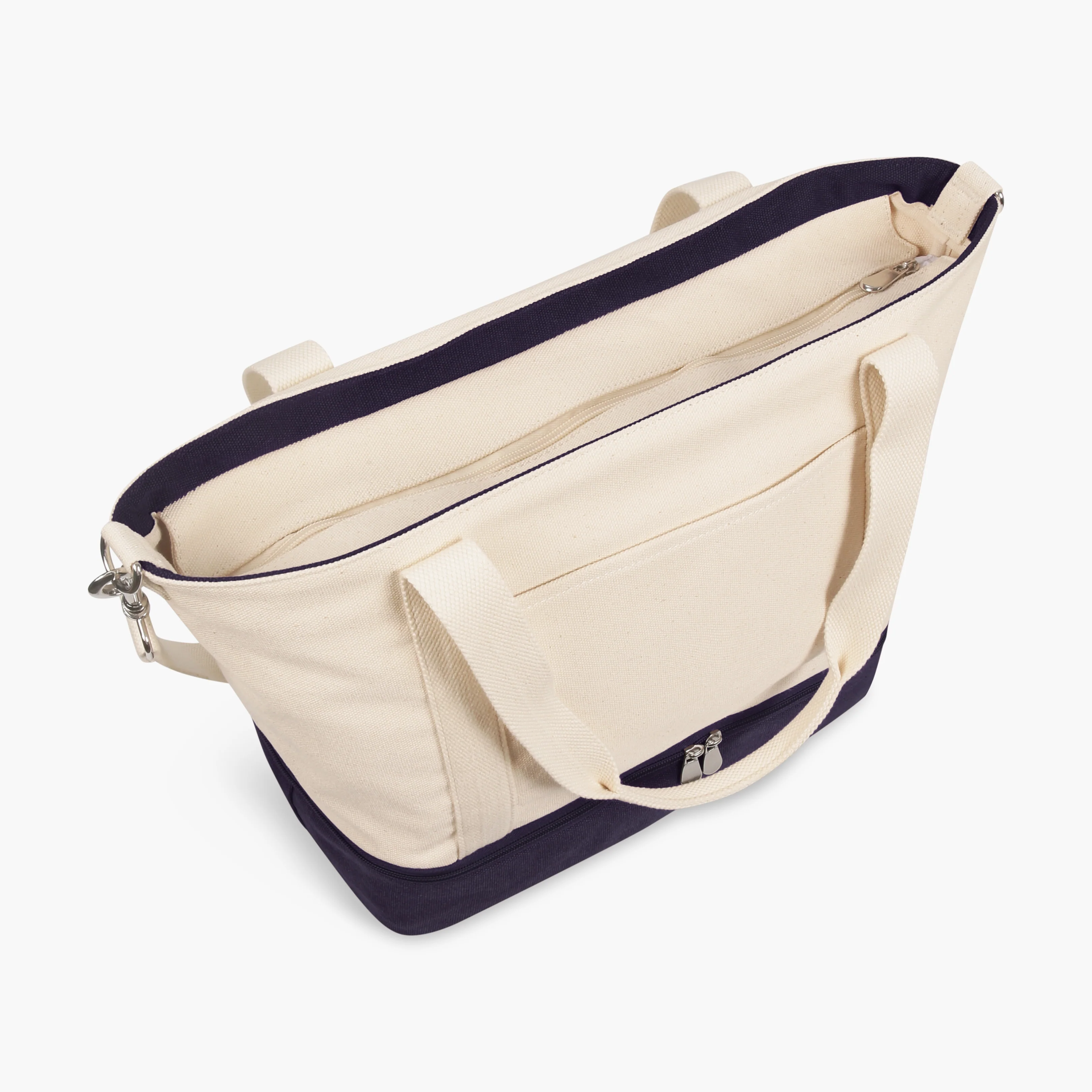 Catalina Deluxe Tote - Eco Friendly Canvas - Deep Navy Colorblock - Image 3