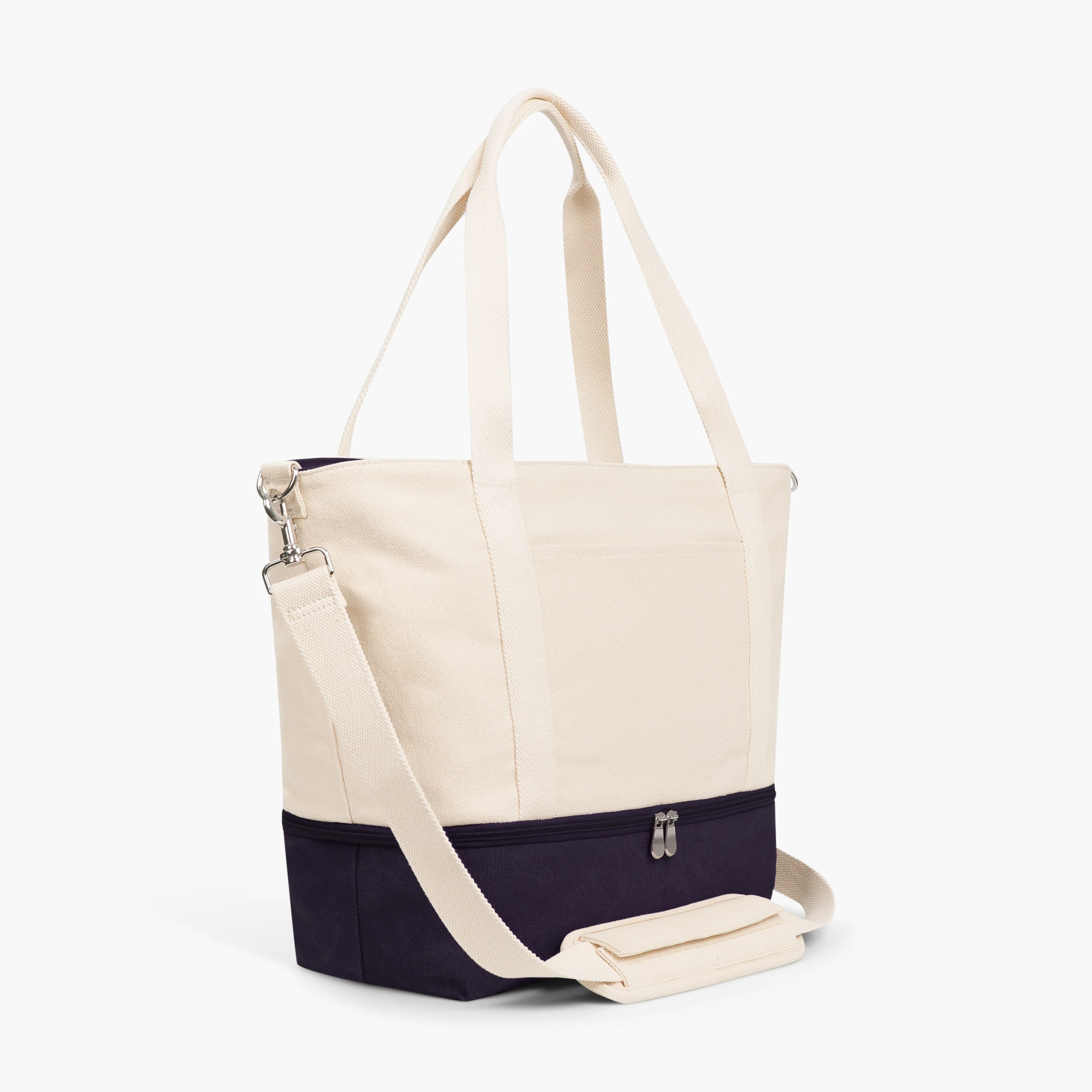 Catalina Deluxe Tote - Eco Friendly Canvas - Deep Navy Colorblock - Image 4