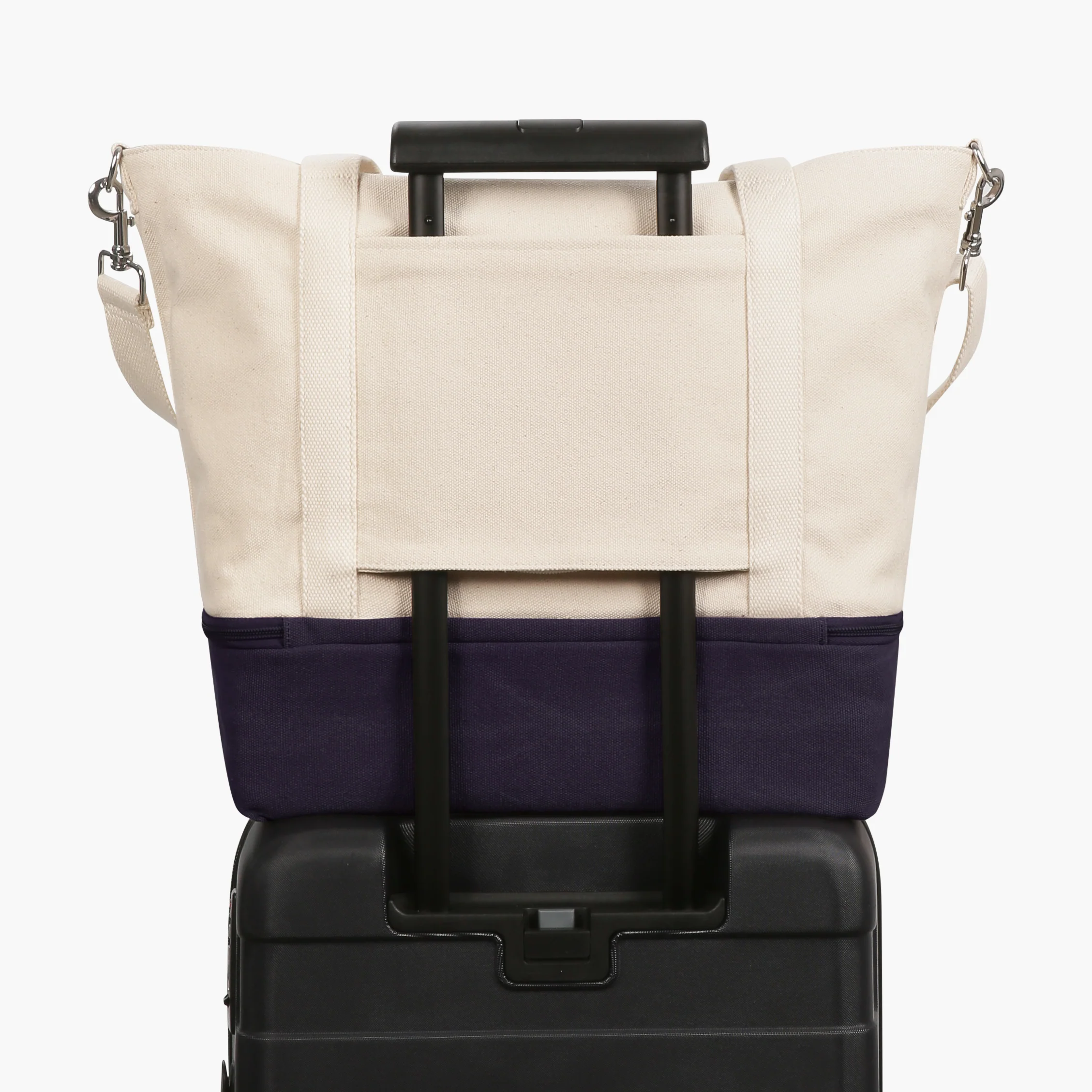 Catalina Deluxe Tote - Eco Friendly Canvas - Deep Navy Colorblock - Image 5