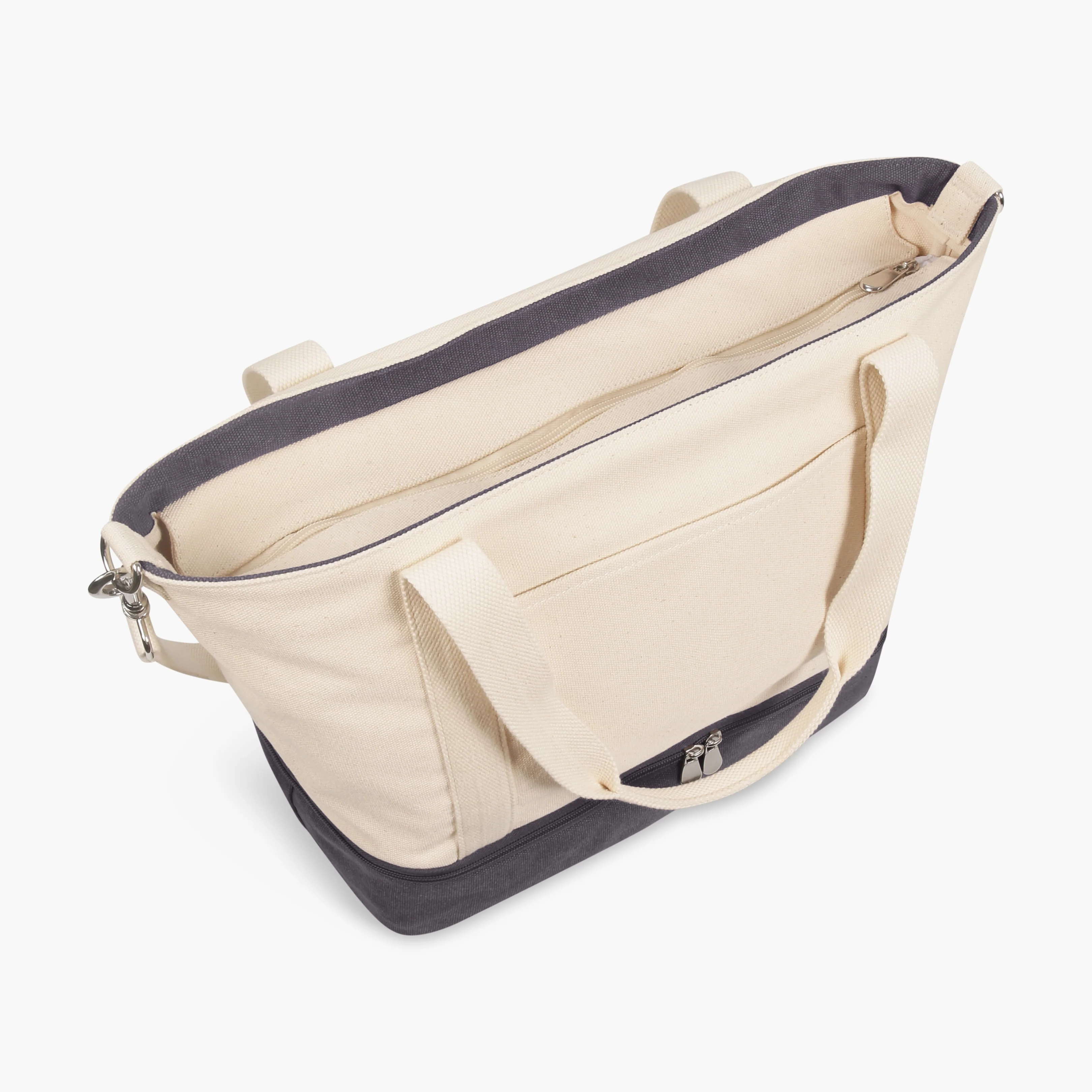 Catalina Deluxe Tote - Eco Friendly Canvas - Midnight Ash Colorblock - Image 3