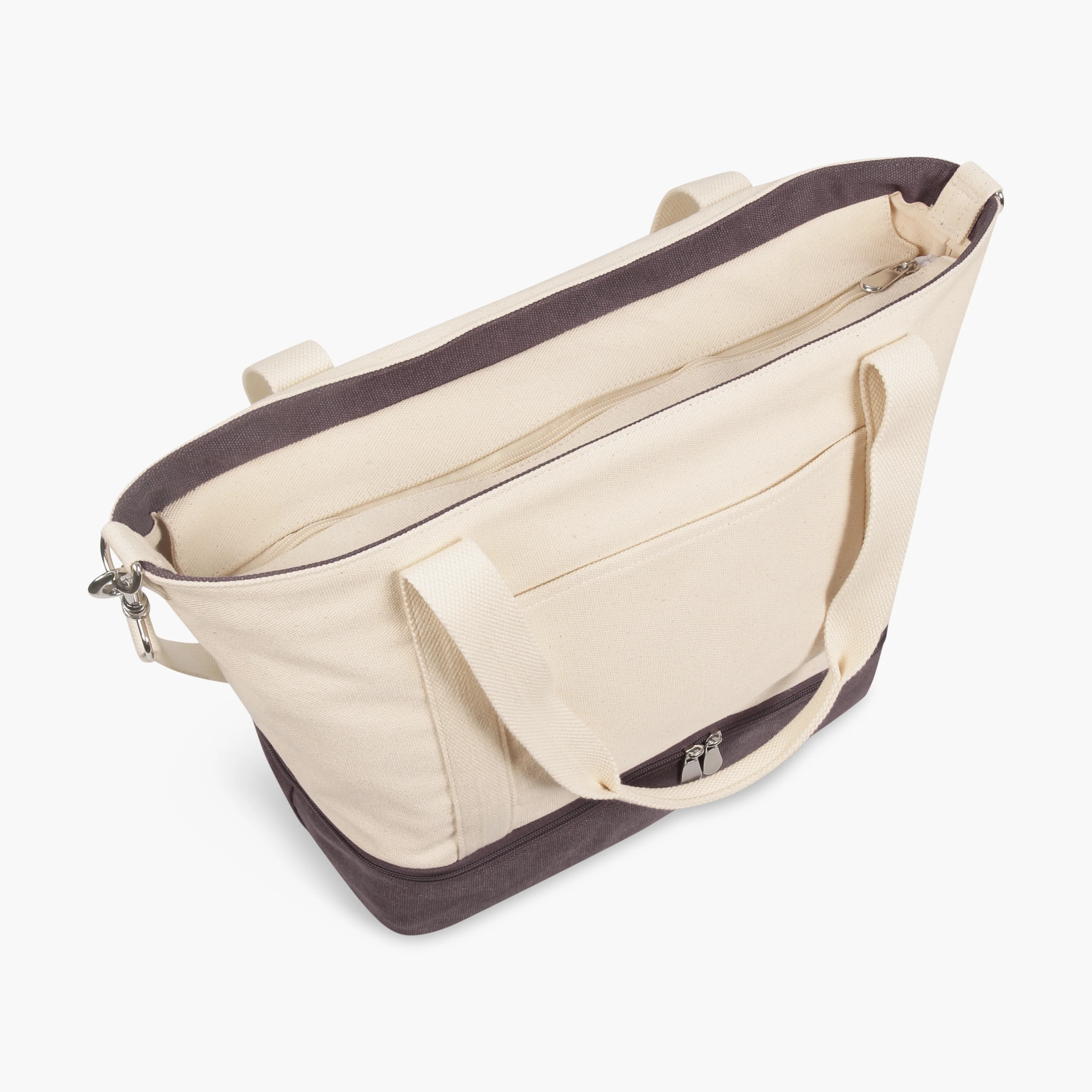 Catalina Deluxe Tote - Eco Friendly Canvas - Thistle Colorblock - Image 3