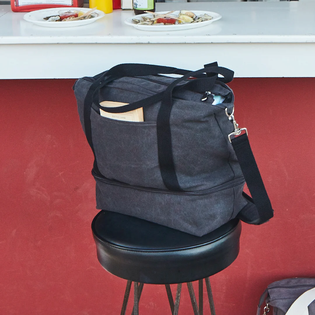 Catalina Deluxe Tote - Eco Friendly Canvas - Midnight Ash - Image 2