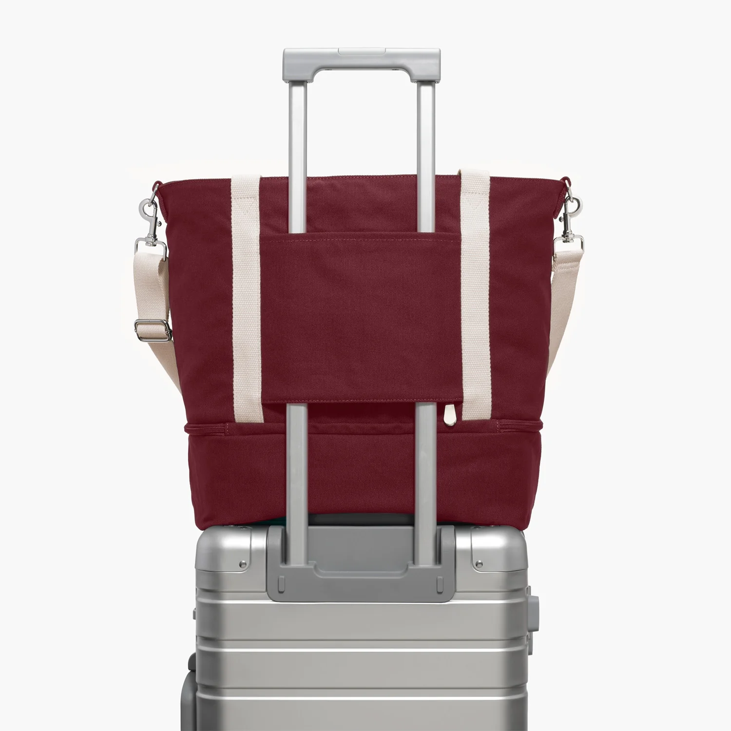 Catalina Deluxe Tote - Eco Friendly Canvas - Cabernet - Image 4