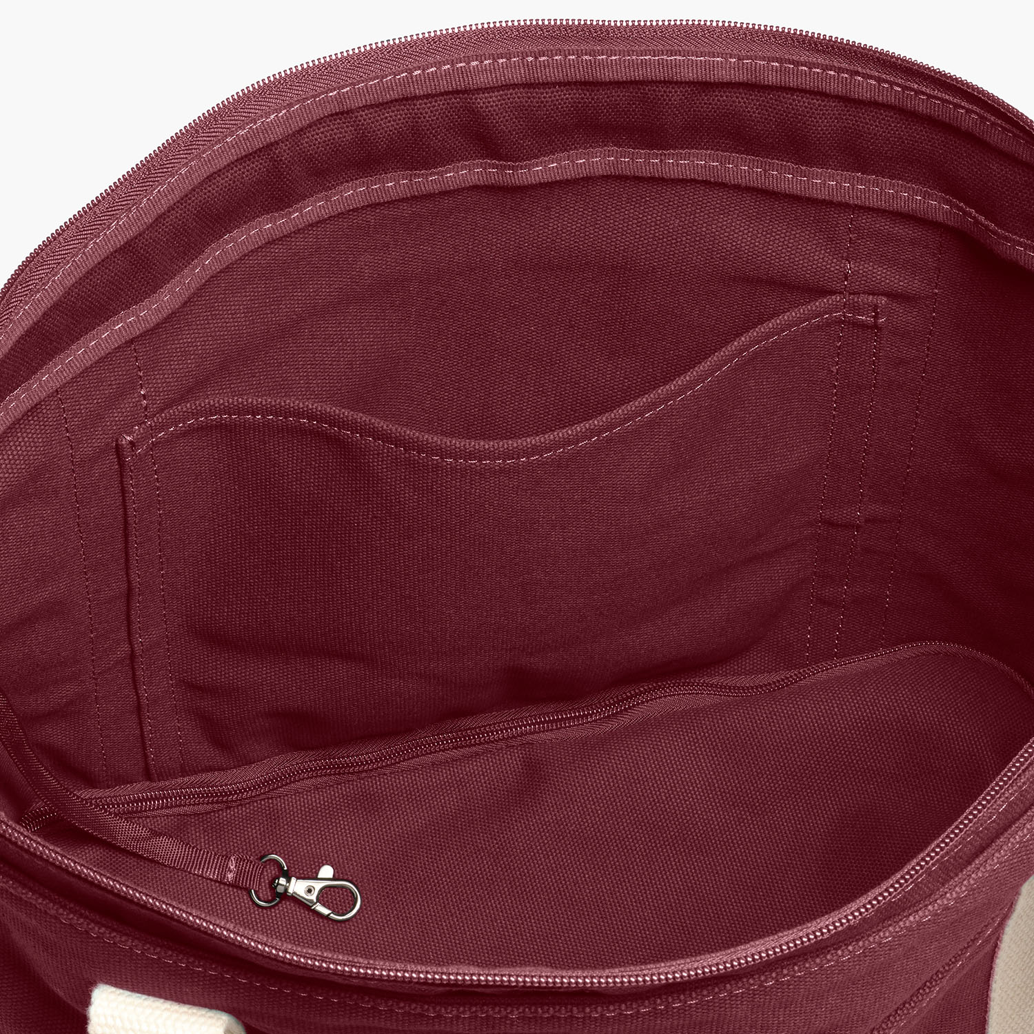 Catalina Deluxe Tote - Eco Friendly Canvas - Cabernet - Image 5