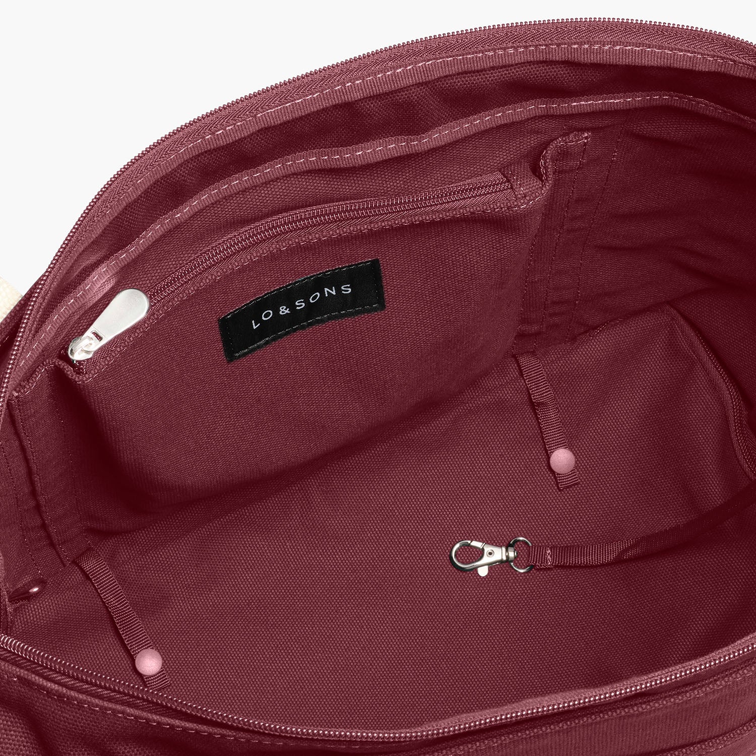 Catalina Deluxe Tote - Eco Friendly Canvas - Cabernet - Image 6