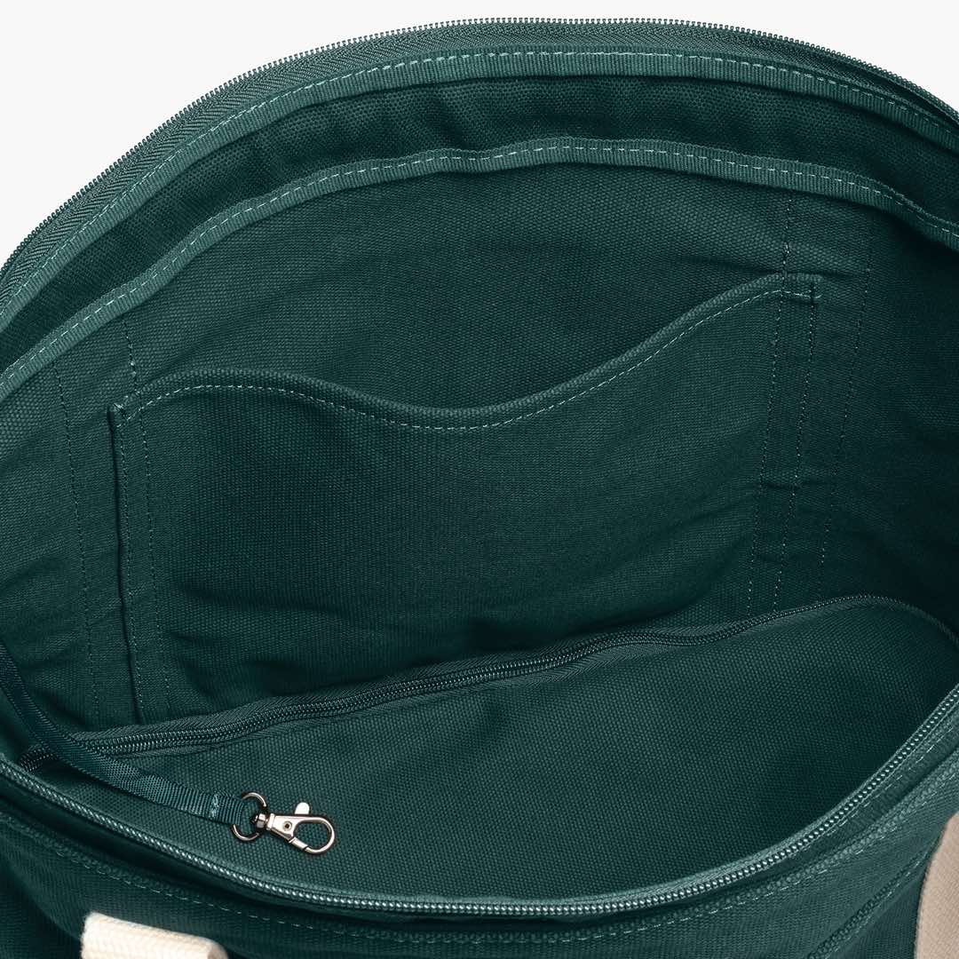 Catalina Deluxe Tote - Eco Friendly Canvas - Dark Green - Image 5