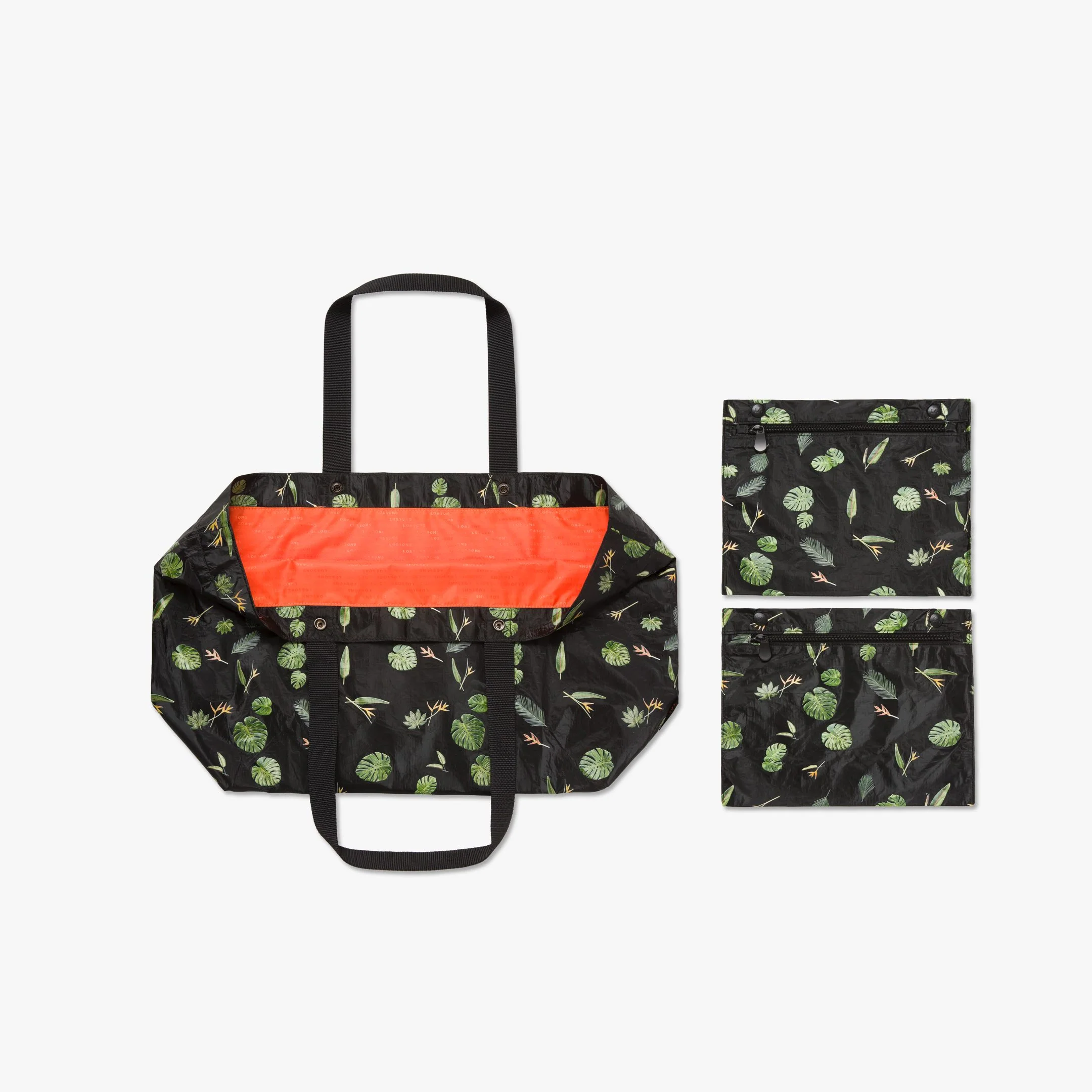 Del Mar Packable Tote Large - Tyvek - Leaf Print - Image 8