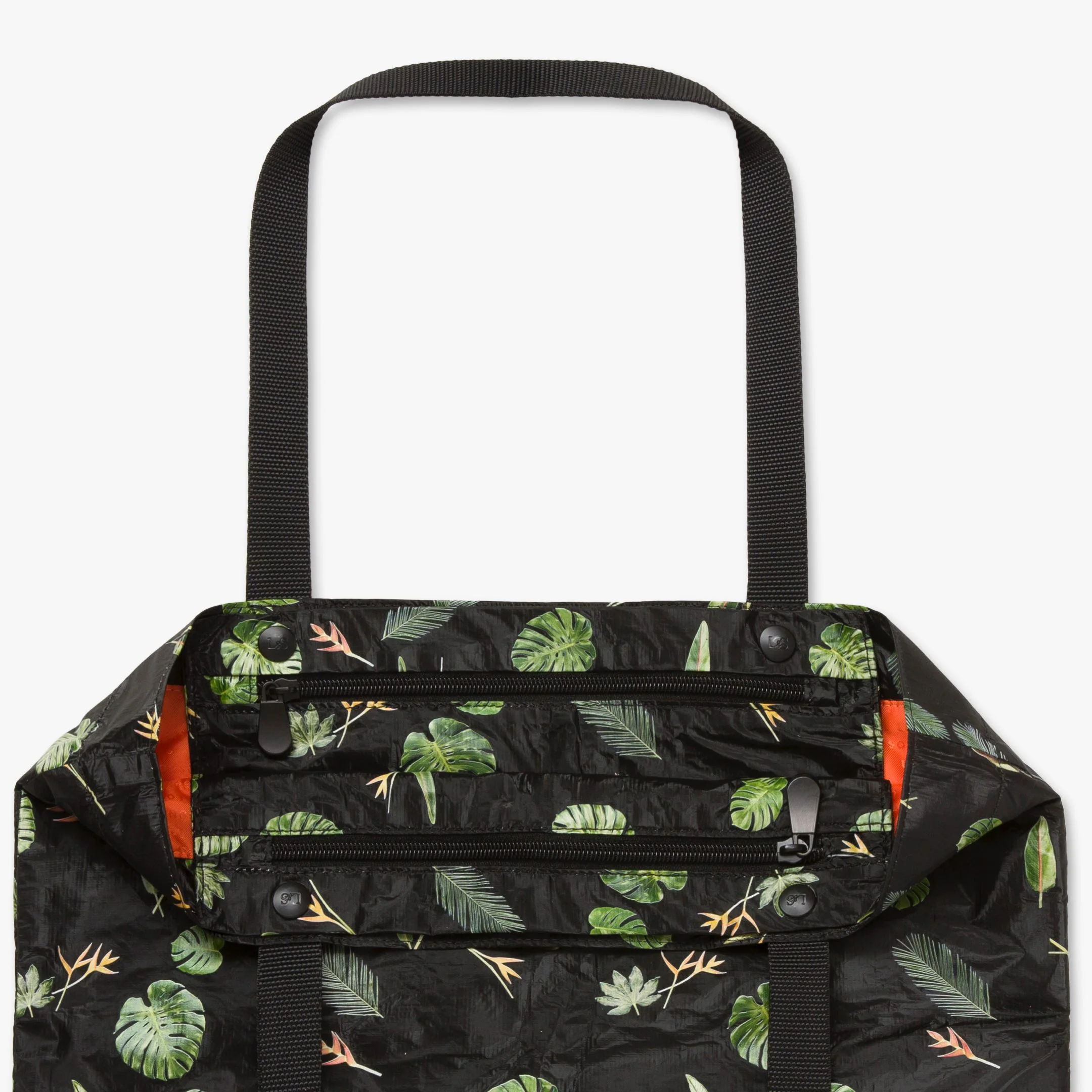 Del Mar Packable Tote Small - Tyvek - Leaf Print - Image 4