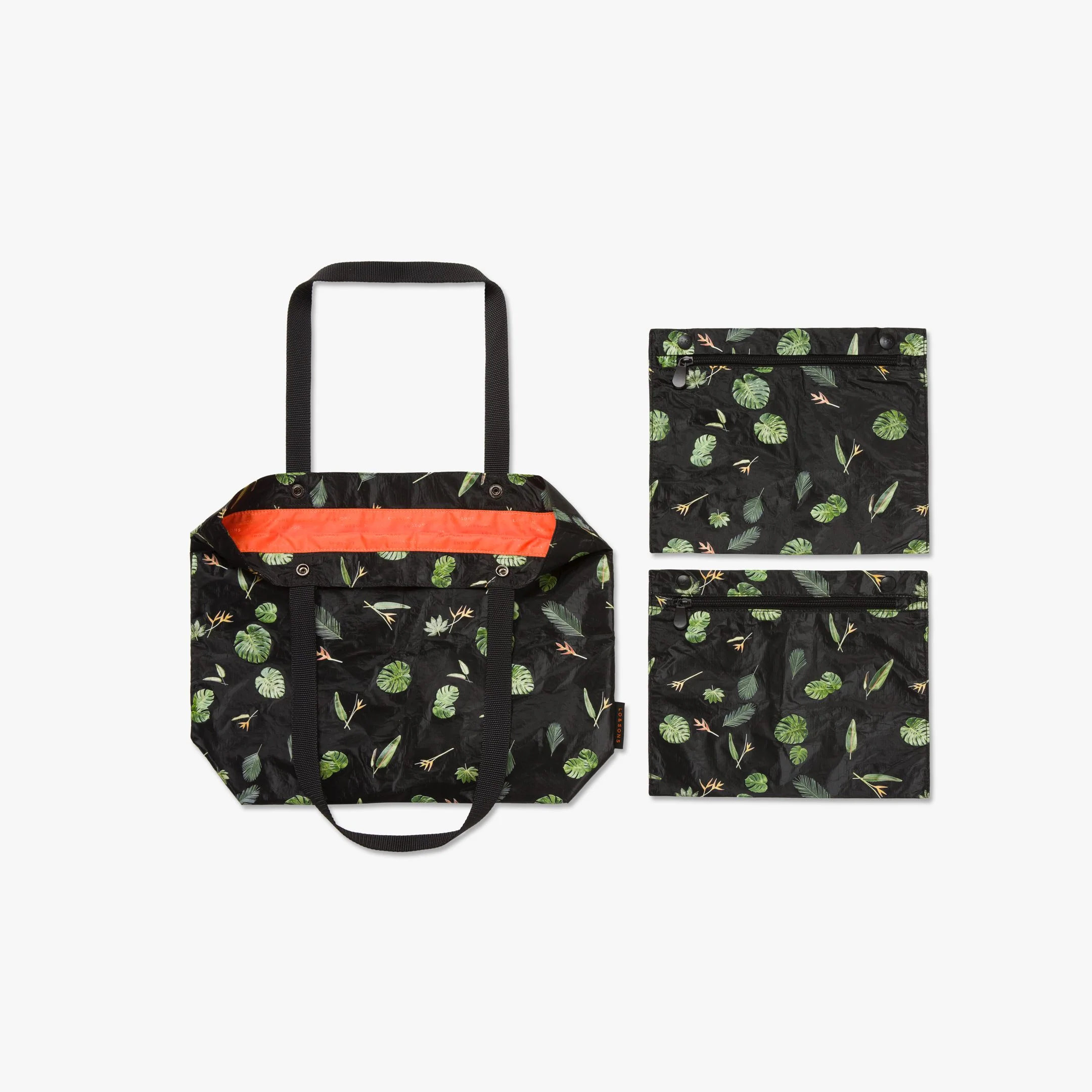 Del Mar Packable Tote Small - Tyvek - Leaf Print - Image 8