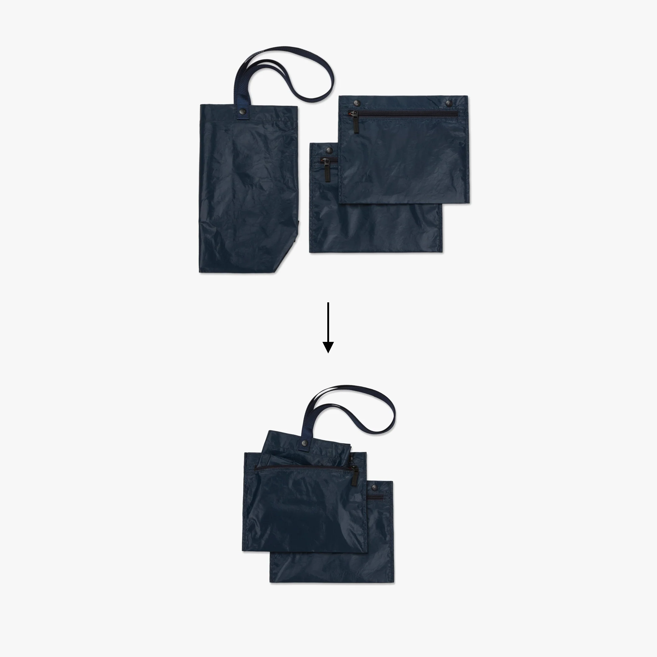 Del Mar Packable Tote Small - Tyvek - Navy - Image 5