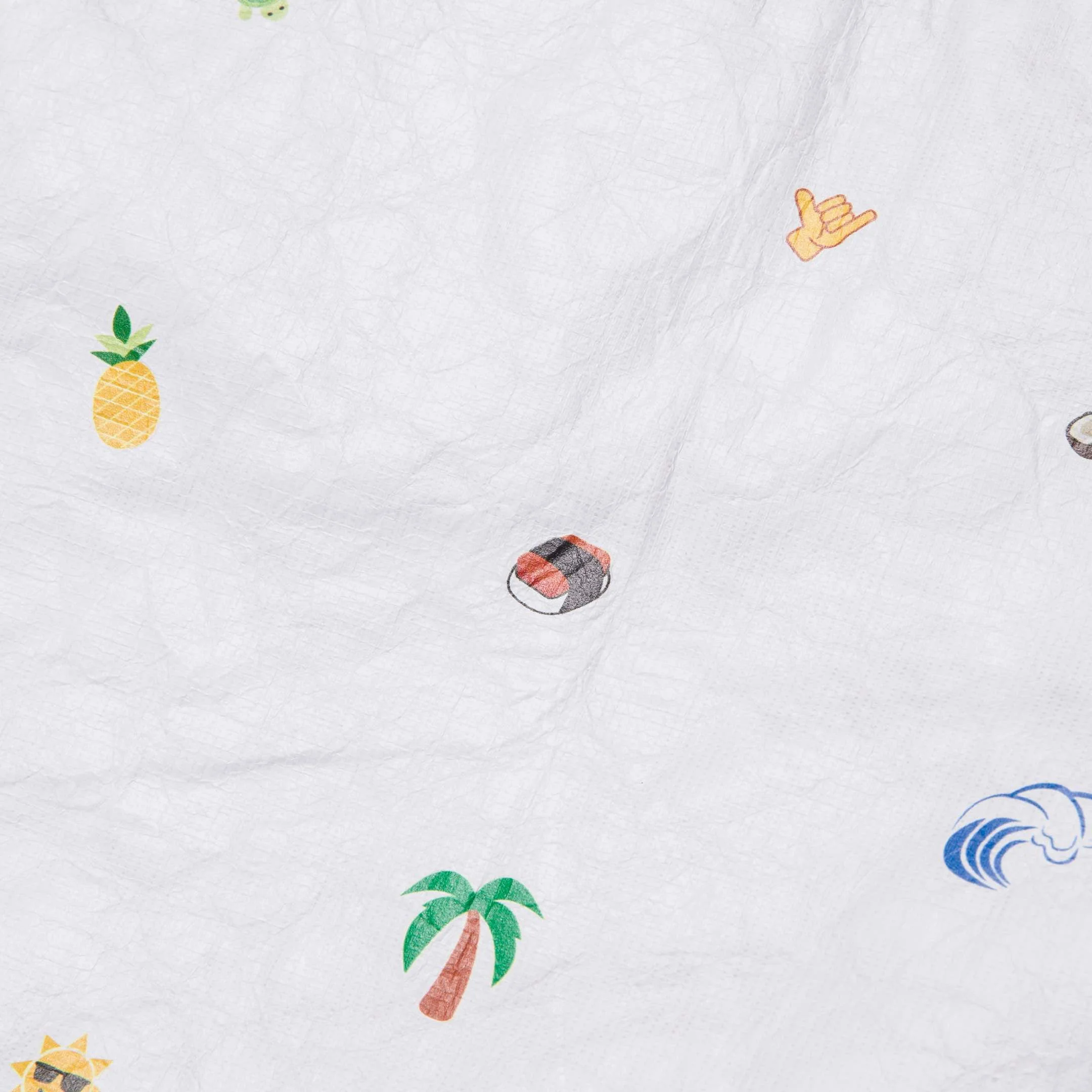Del Mar Packable Tote Small - Tyvek - White Hawaii Emoji - Image 10