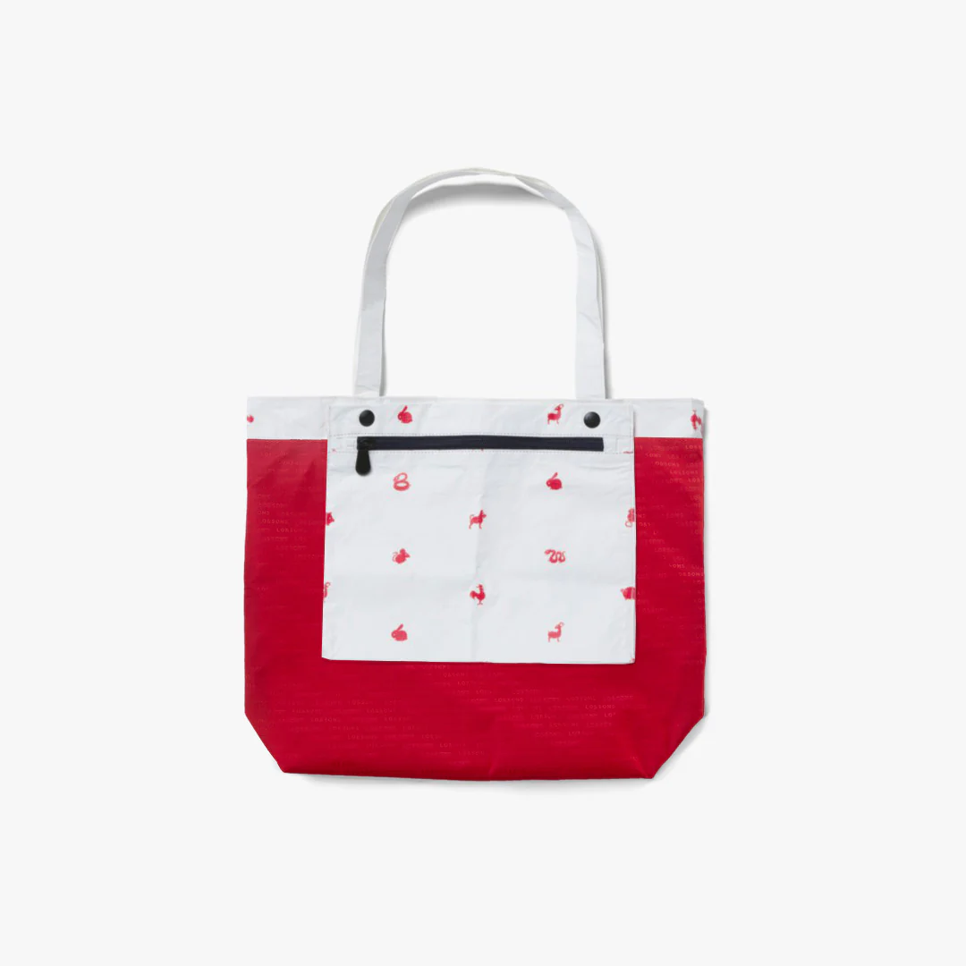Del Mar Packable Tote Small - Tyvek - White Zodiac - Image 2