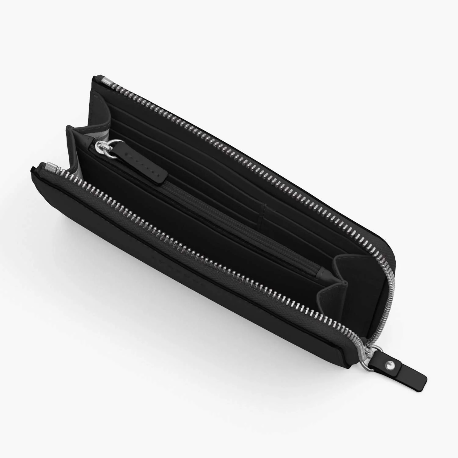 Magnolia Leather Wallet - Nappa Leather - Black / Silver / Grey - Image 4