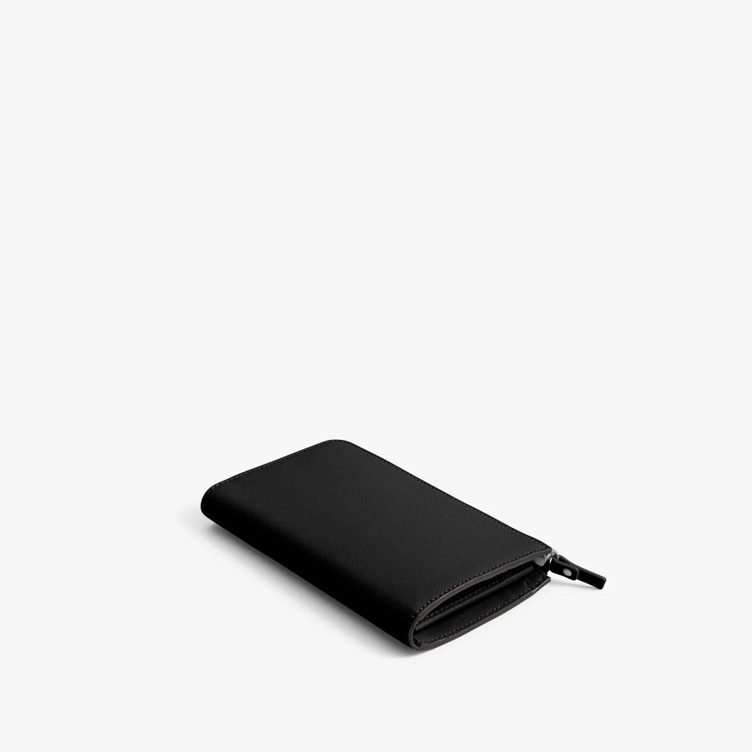 Magnolia Leather Wallet - Saffiano Leather - Black / Silver / Grey - Image 3