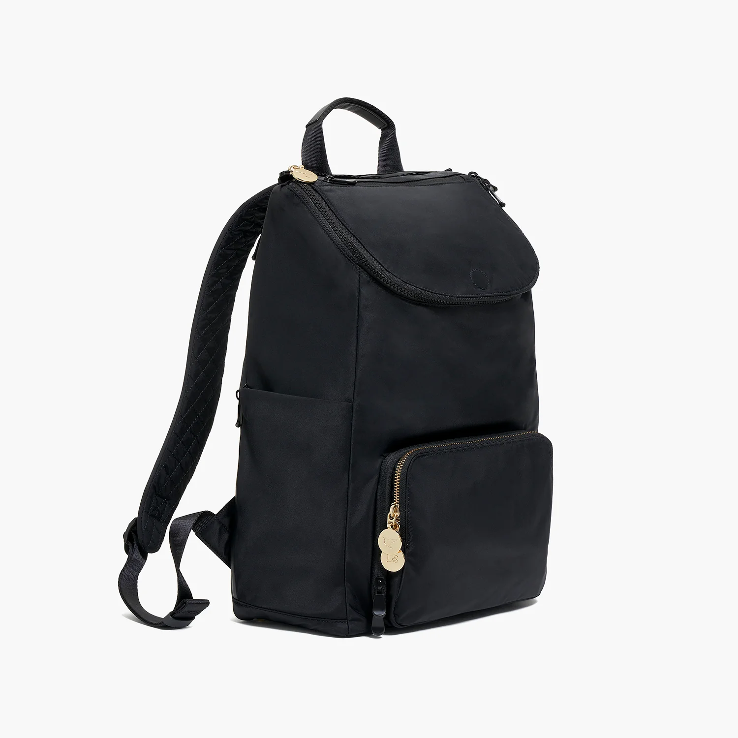 Melrose Rucksack - Recycled Nylon - Black / Gold / Azure - Image 7