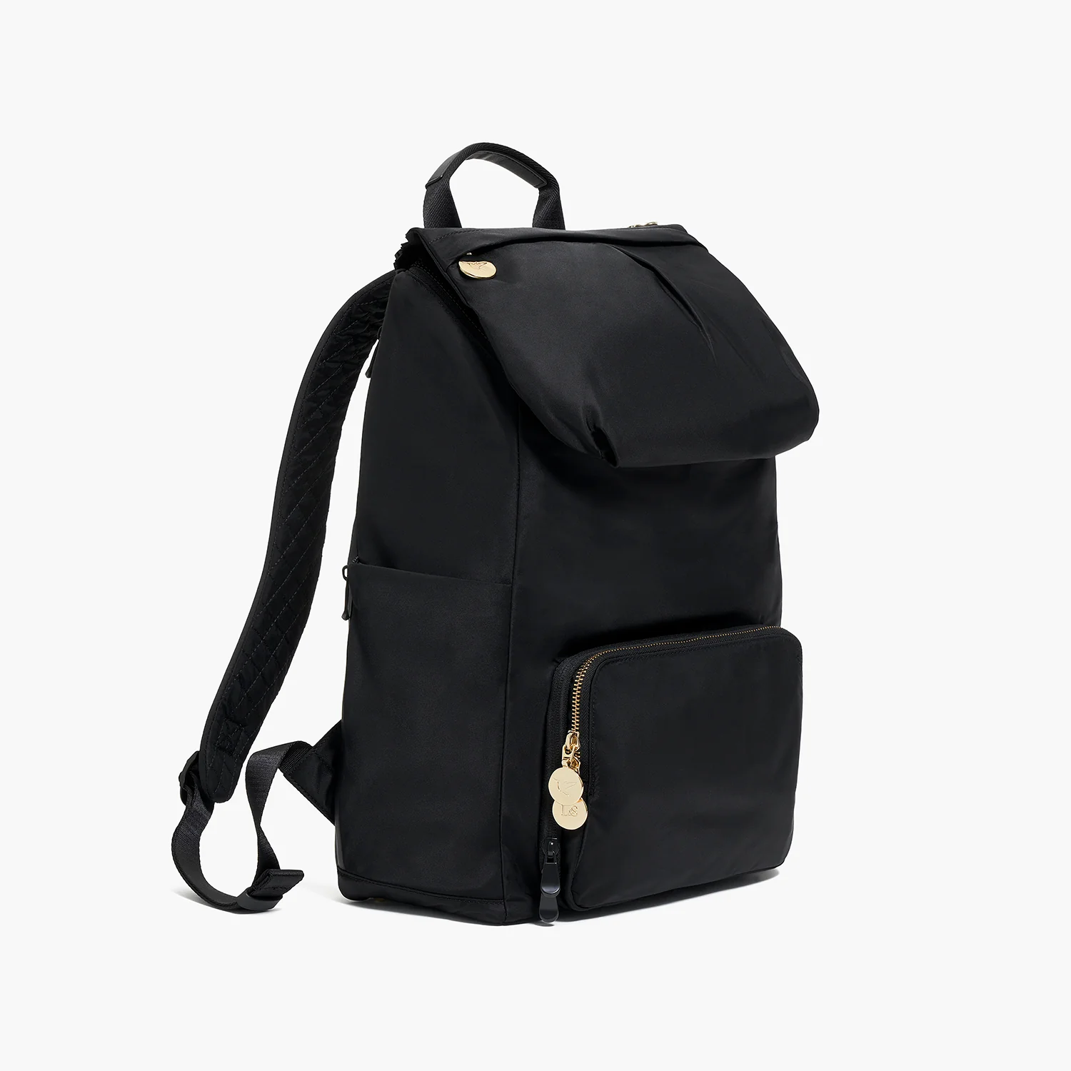 Melrose Rucksack - Recycled Nylon - Black / Gold / Azure - Image 9