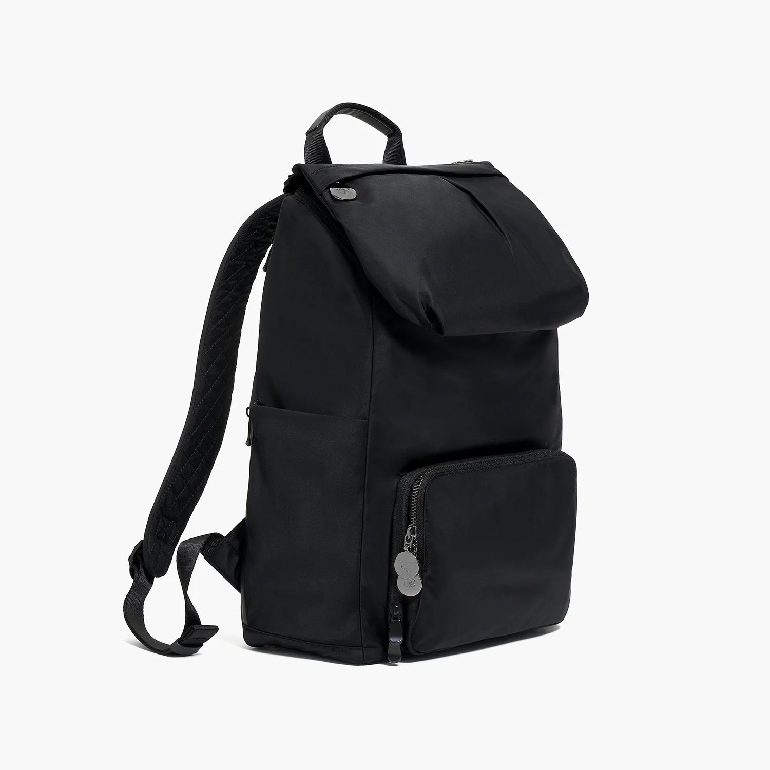 Melrose Rucksack - Recycled Nylon - Black / Gunmetal / Grey - Image 4