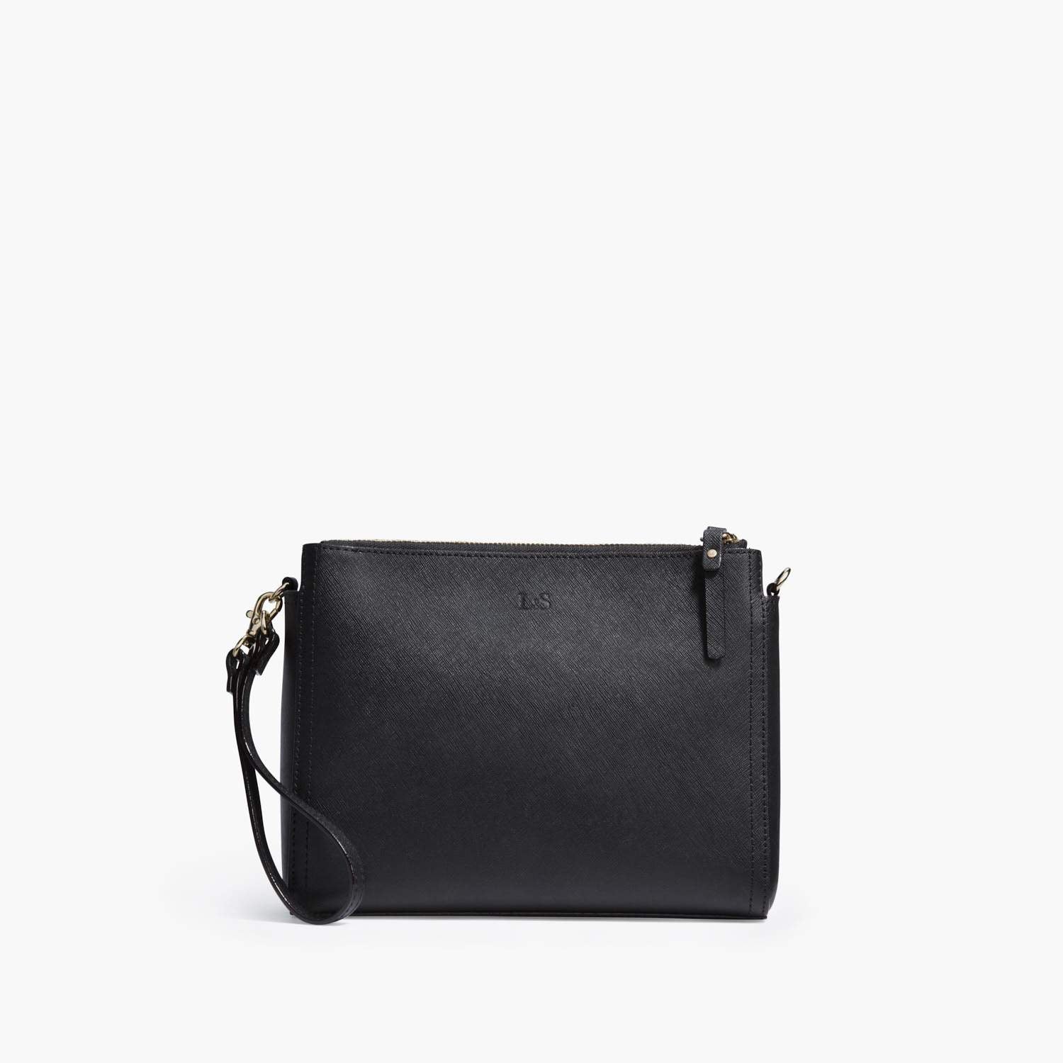 Pearl - Saffiano Leather - Black / Gold / Grey - Image 11