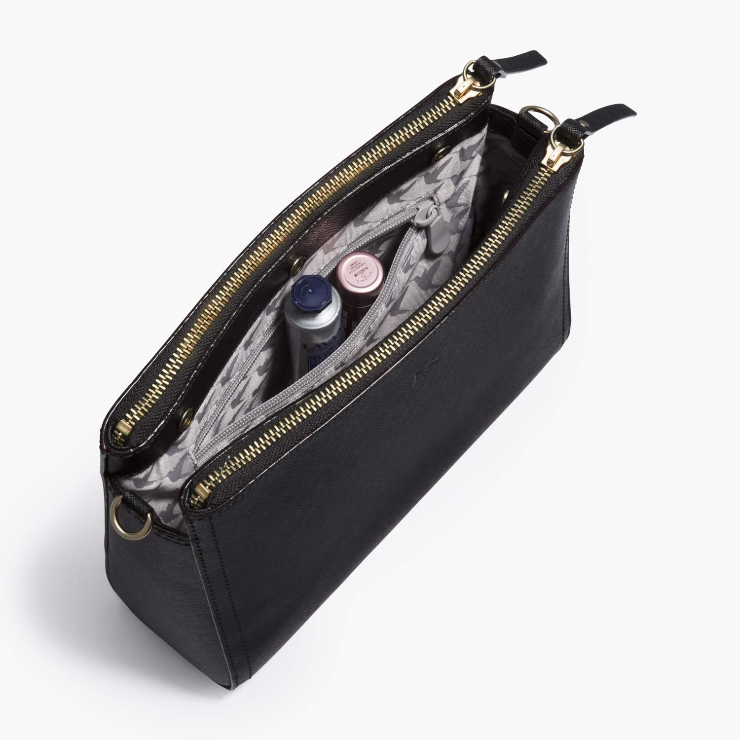 Pearl - Saffiano Leather - Black / Gold / Grey - Image 8