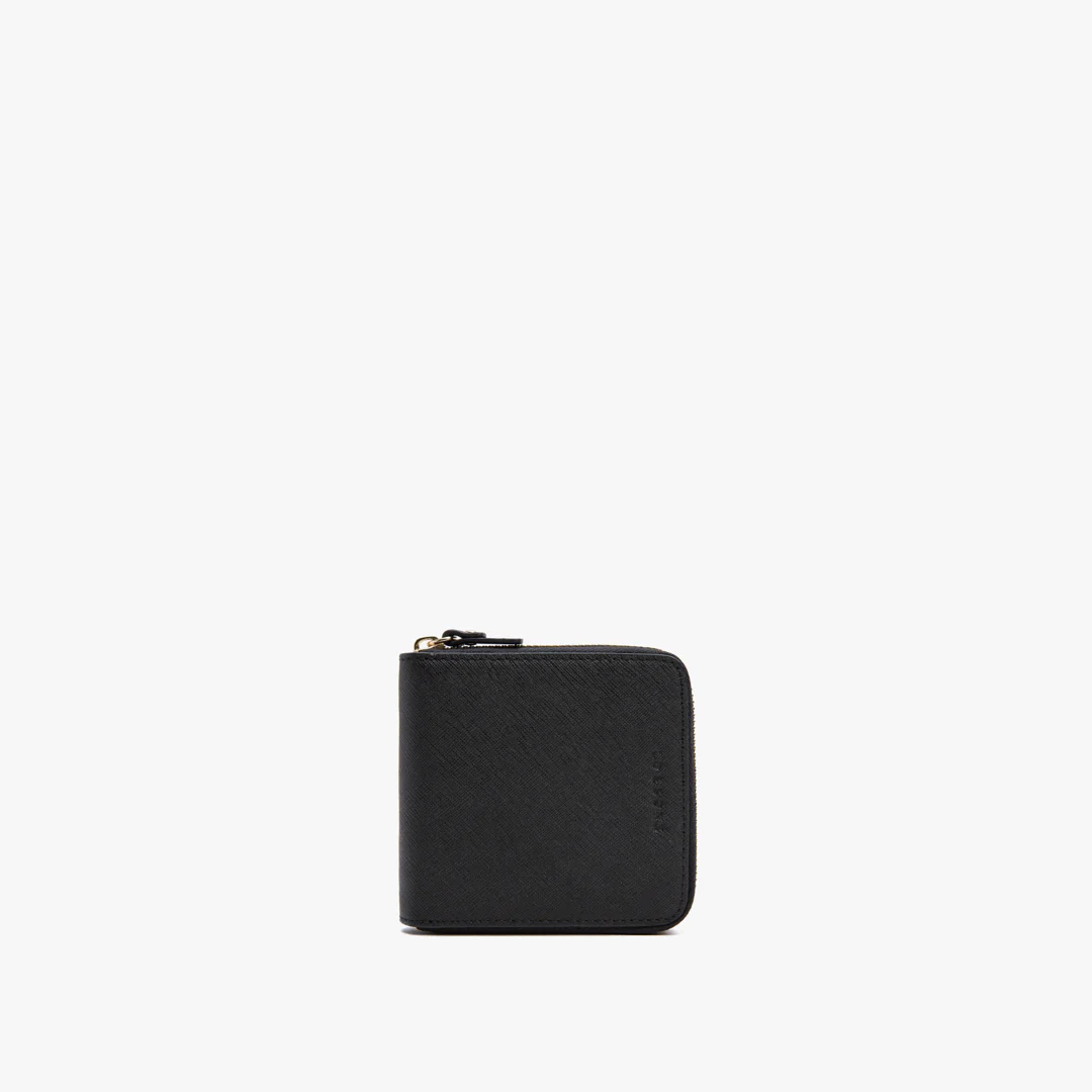 Mallorca Small Wallet - Saffiano Leather - Black / Gold / Grey - Image 3