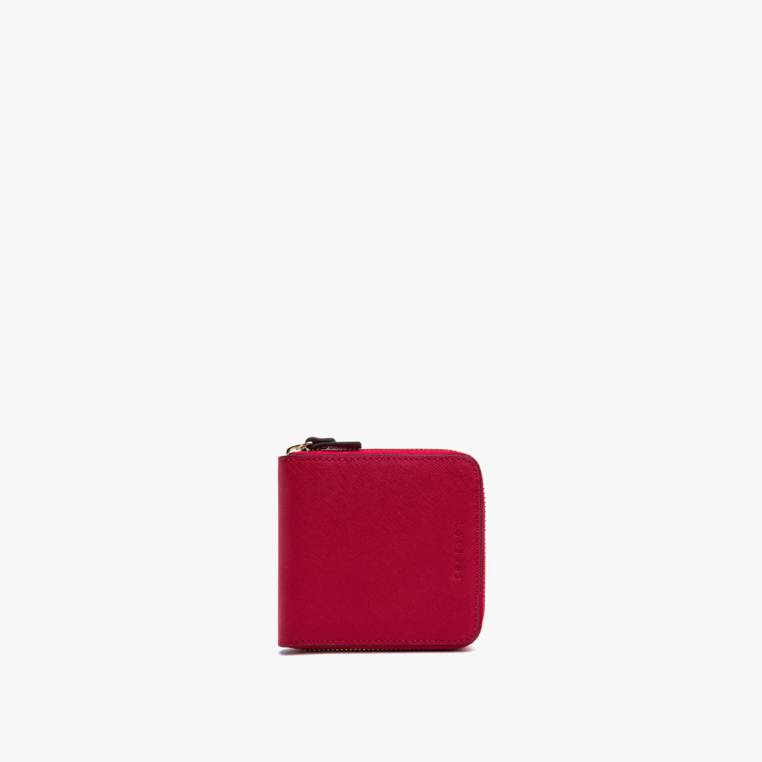 Mallorca Small Wallet - Saffiano Leather - Red / Gold / Camel - Image 3