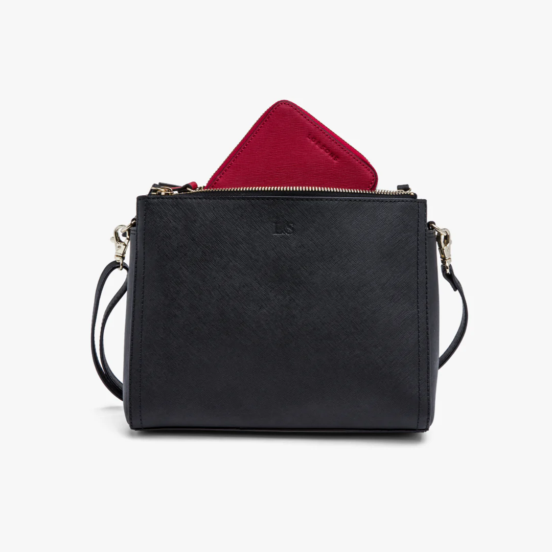 Mallorca Small Wallet - Saffiano Leather - Red / Gold / Camel - Image 5