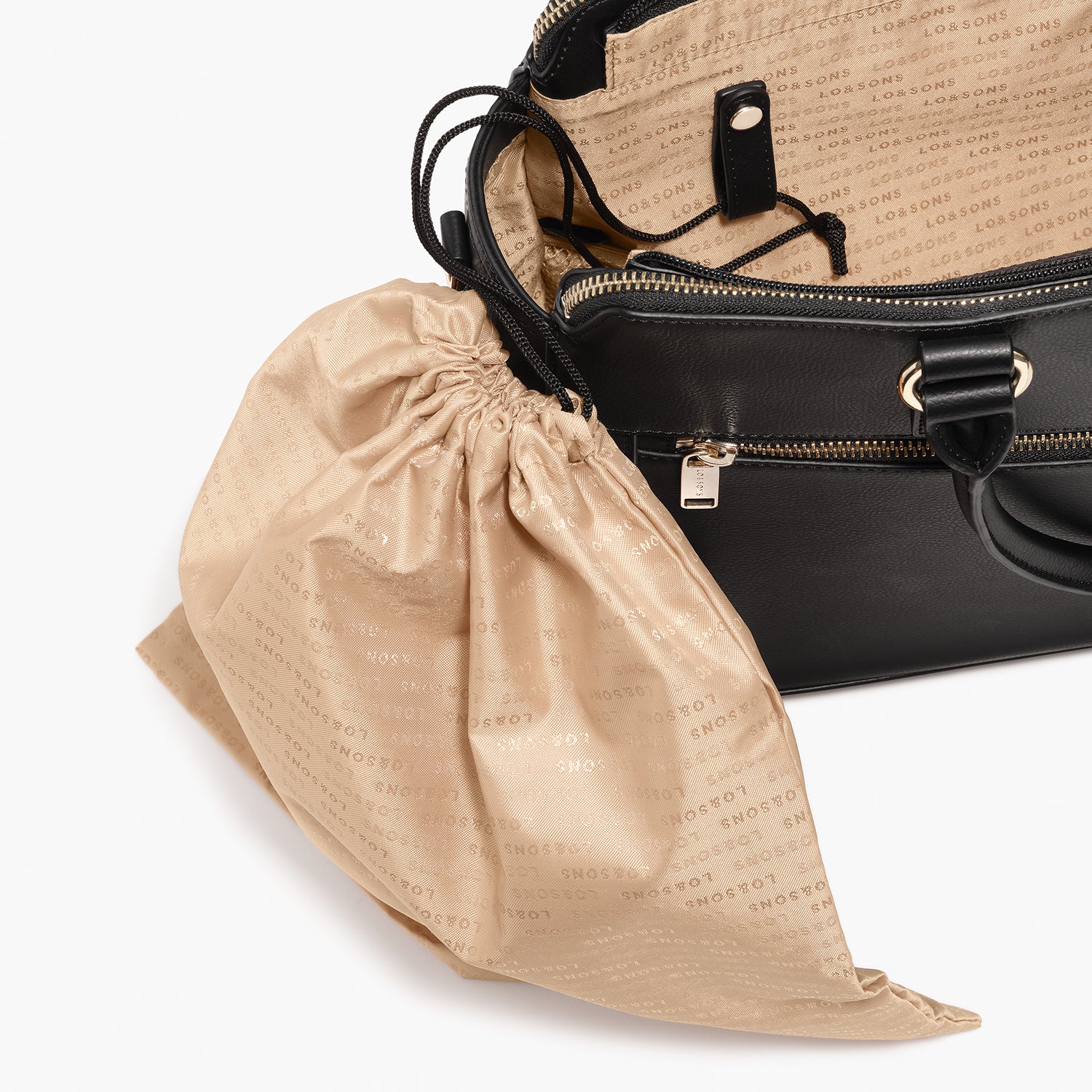 Trinity - Recycled Smooth Leather - Black / Gold / Camel - Image 15