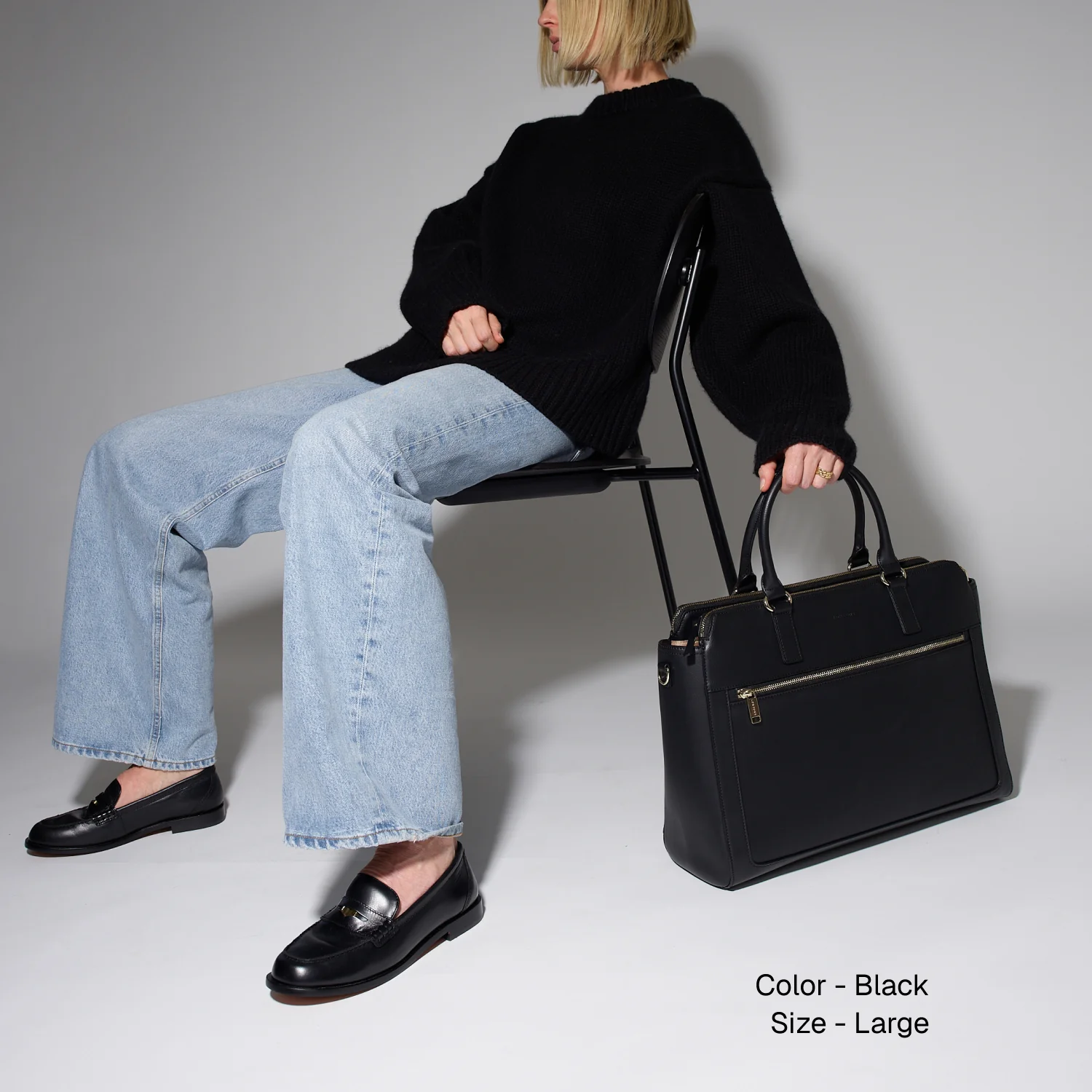 Trinity - Recycled Smooth Leather - Black / Gold / Camel - Image 3