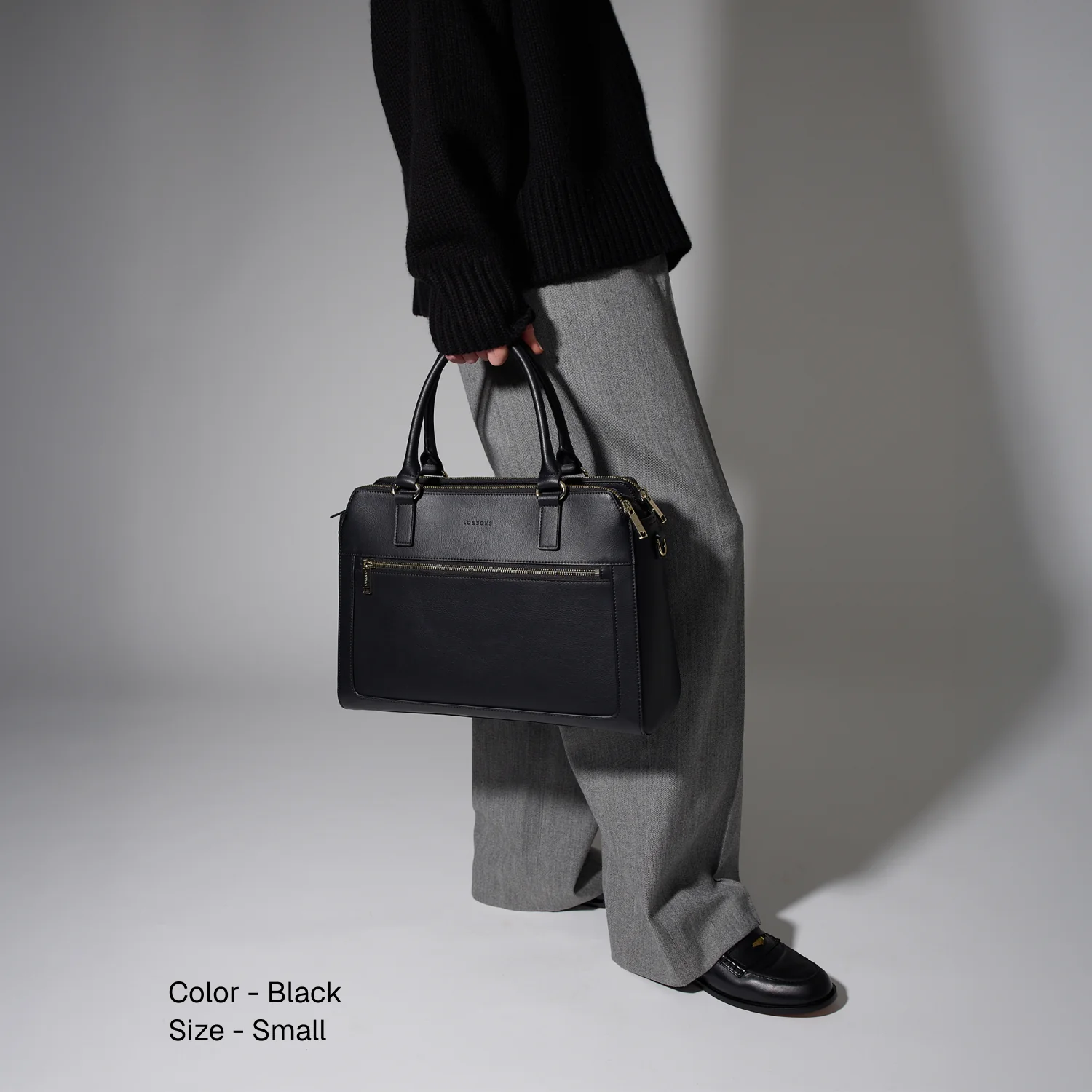 Trinity - Recycled Smooth Leather - Black / Gold / Camel - Image 4