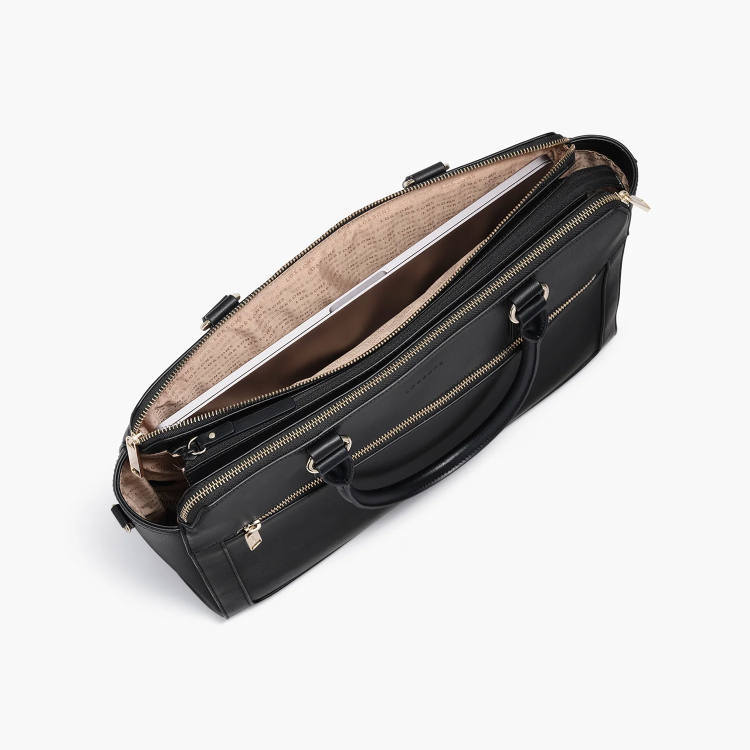 Trinity - Recycled Smooth Leather - Black / Gold / Camel - Image 8