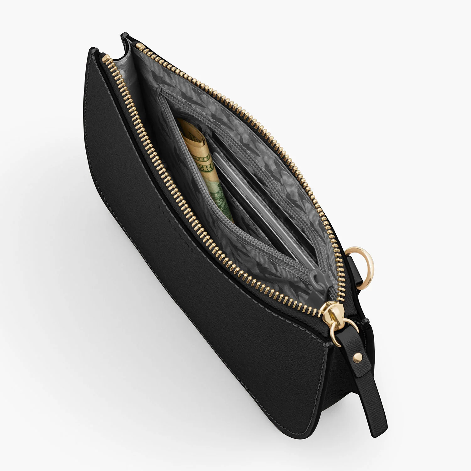 Waverley 2 Large - Saffiano Leather - Black / Gold / Grey - Image 6